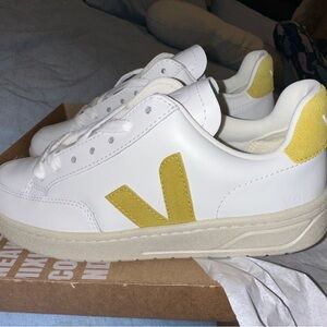Veja v12 Women's White and Yellow Sneakers